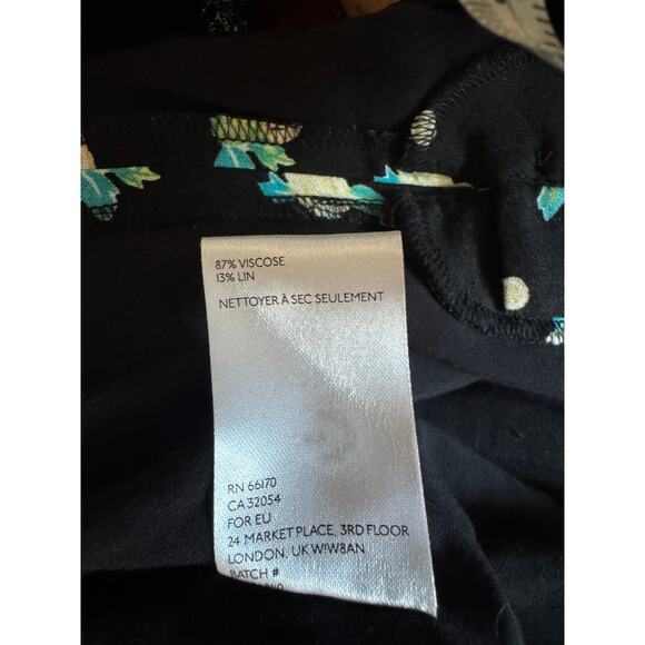 FREE PEOPLE “Like a Lady” Black Floral Mini Dress Size M Open Back, Ruffle Hem - Picture 8 of 8